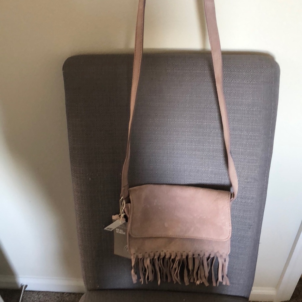Suede crossbody